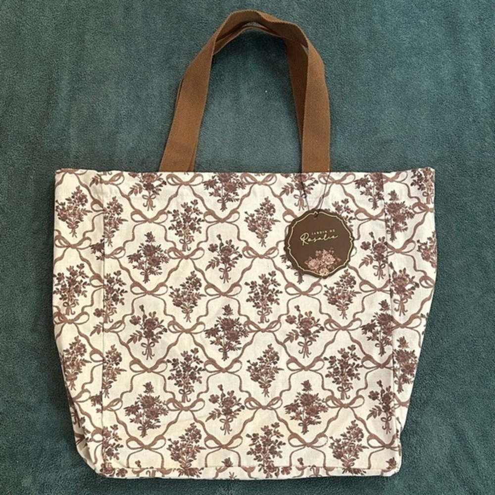 Jardin de Rosalie Reusable Canvas Tote Bag